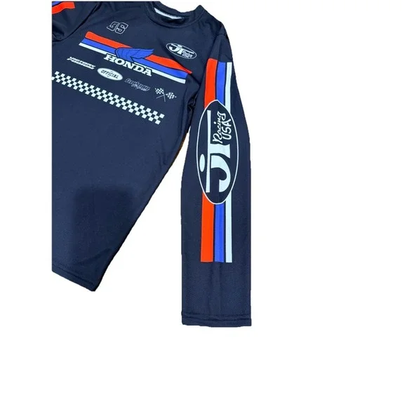 Honda Shirt Mens Long Sleeve JT Racing USA Wing Logo Motocross Jersey S Small - Picture 2 of 7